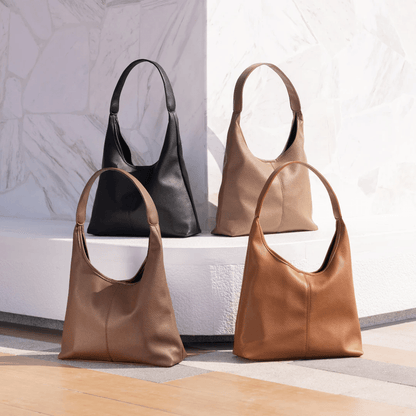 Jolie Vegan Leather Hobo Bag in Burgundy