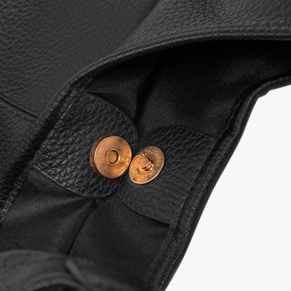 Jolie Vegan Leather Hobo Bag in Black