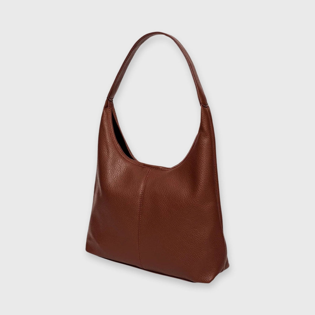 Jolie Vegan Leather Hobo Bag in Burgundy