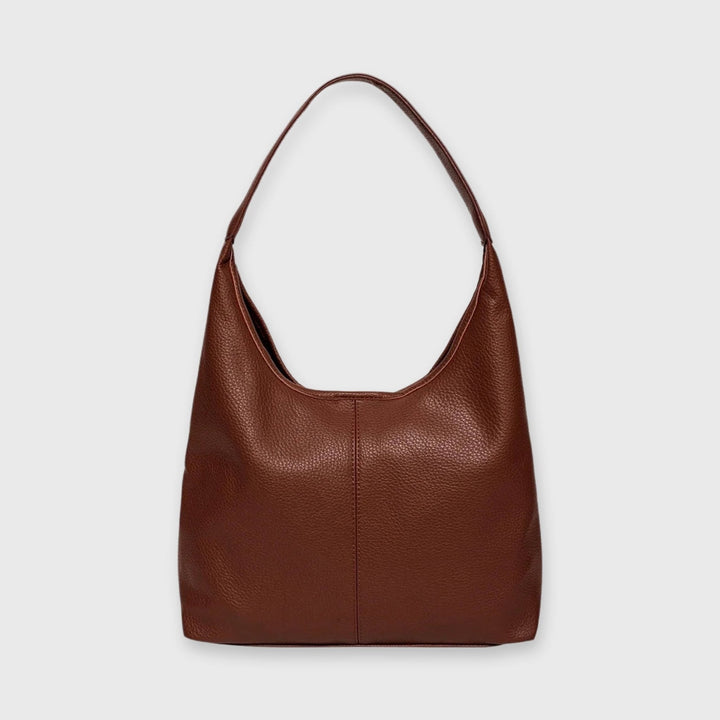 Jolie Vegan Leather Hobo Bag in Burgundy